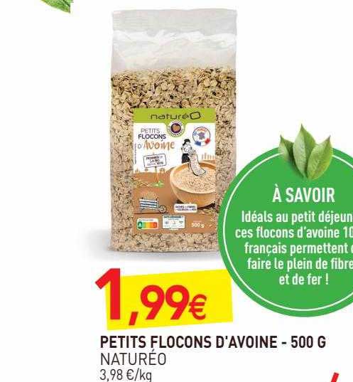 petits flocons d'avoine naturéo - 500 g