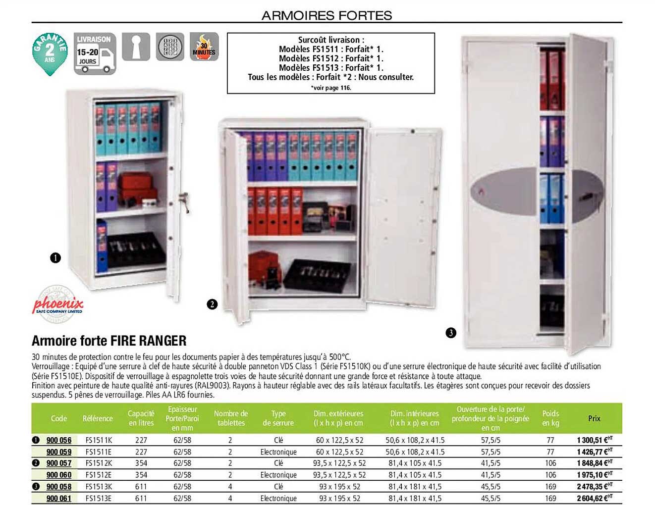 phenix armoire forte fire ranger