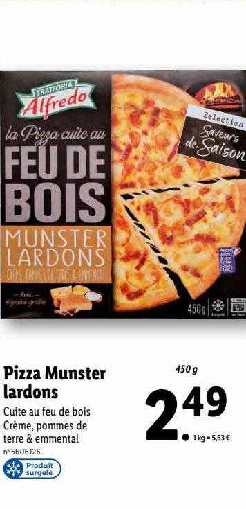 Pizza Munster Lardons Alfredo