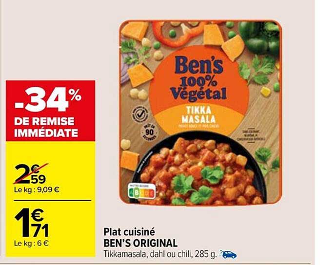 Plat Cuisiné Ben's Original