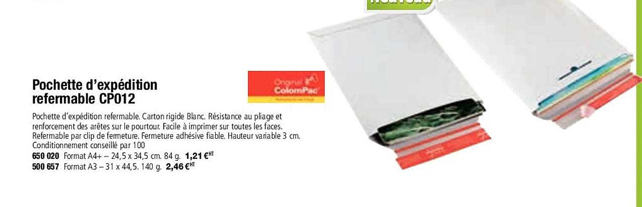 pochette d'expérdition refermable cp012