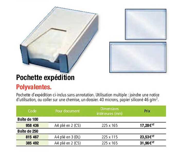 pochette expédition