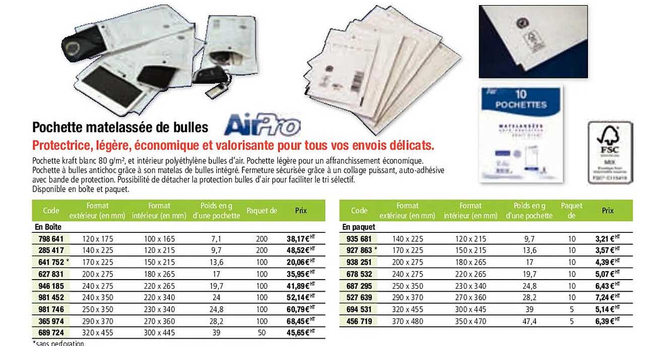 Pochette Matelassée De Bulles Airpro