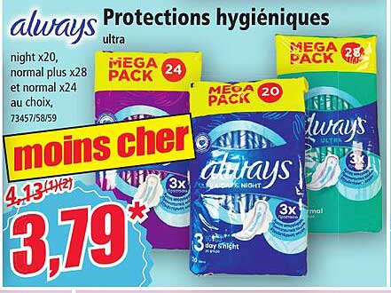 protections hygiéniques always