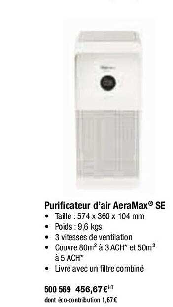 purificateur d'air aeramax se