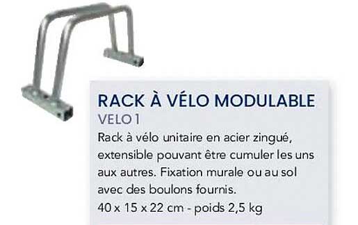 rack à vélo modulable velo 1