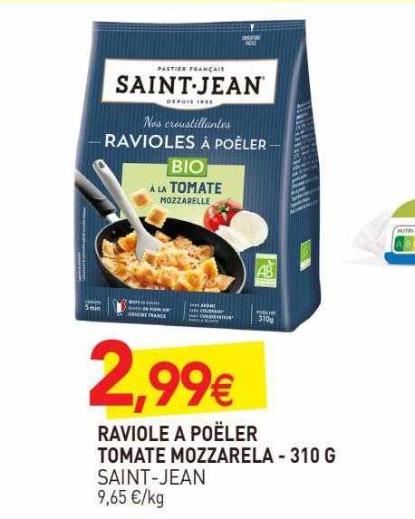 raviole à poêler tomate mozzarela saint-jean - 310 g