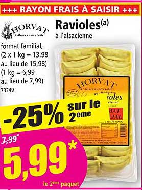 ravioles à l'alsacienne horvat