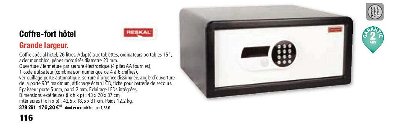reskal coffre-fort hôtel