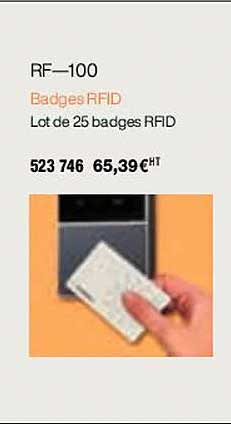 rf-100 badges rfid lot de 25 badges rfid