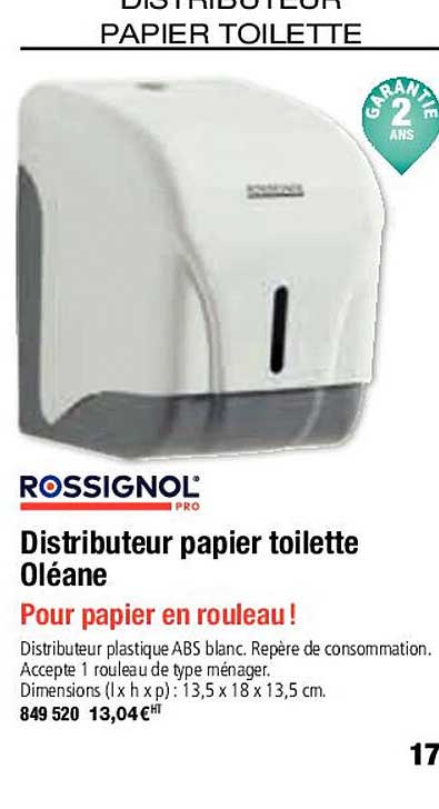 Rossignol Distributeur Papier Toilette Oléane