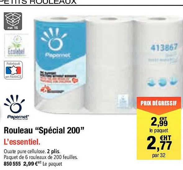 rouleau "speciél 200" papernet
