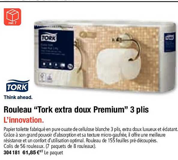 rouleau "tork extra doux premium" 3 plis