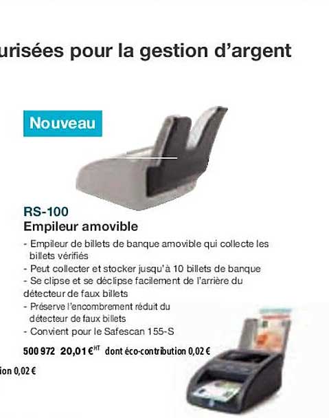 rs-100 empileur amovible