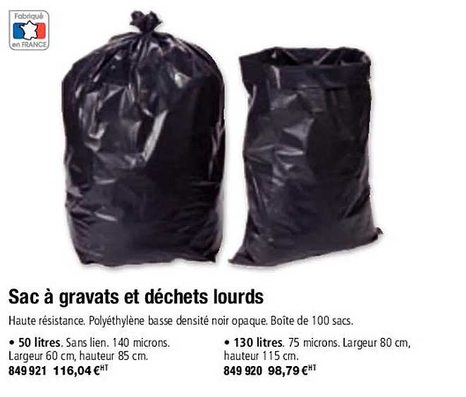 Sac à Gravats Et Déchets Lourds