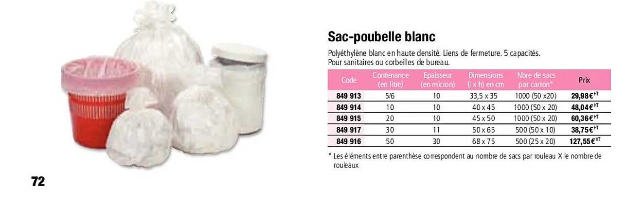 sac-poubelle blanc