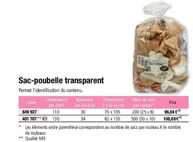 sac-poubelle transparent