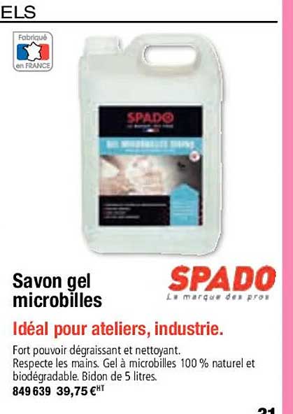 savon gel microbilles spado