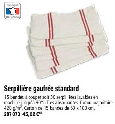 serpillière gaufrée standard