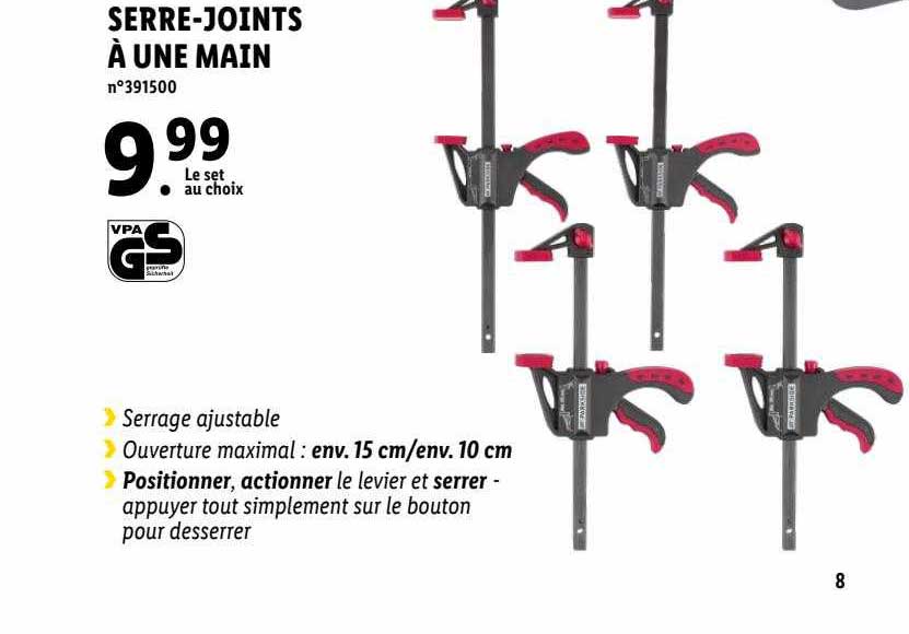 serre-joints à une main