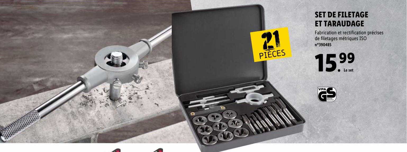 set de filetage et taraudage