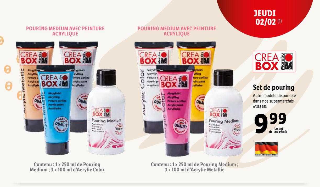 set de pouring crea box