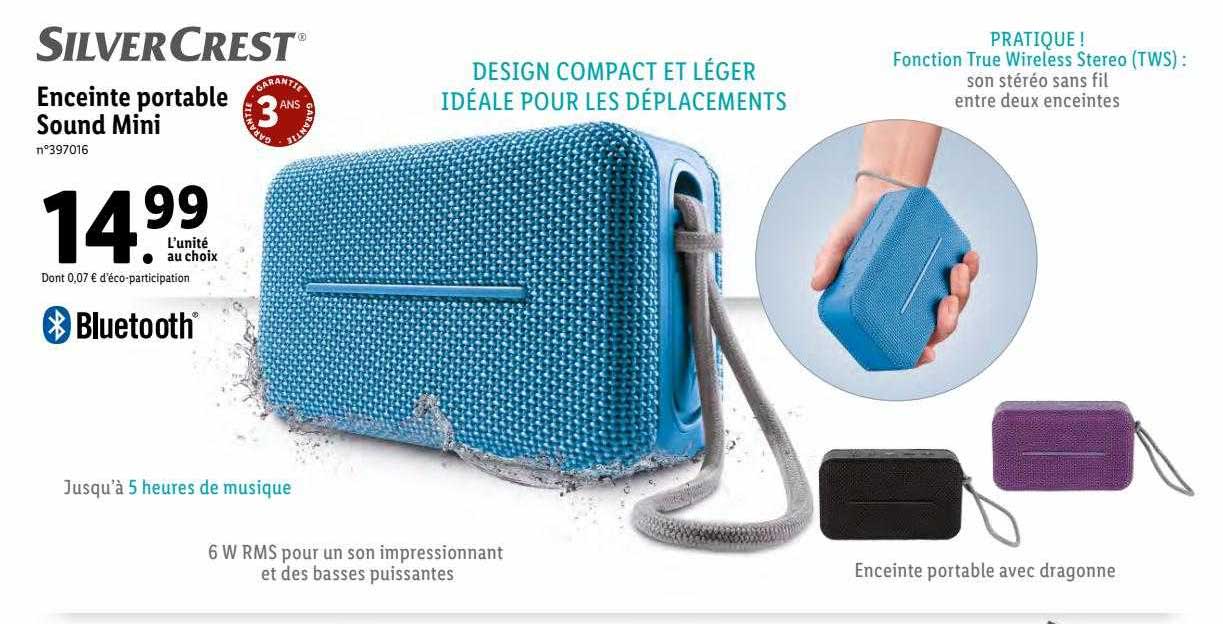 silvercrest enseinte portable sound mini