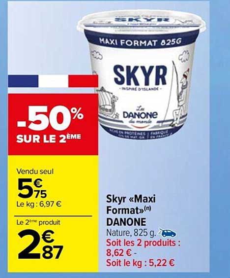 skyr "maxi format" danone