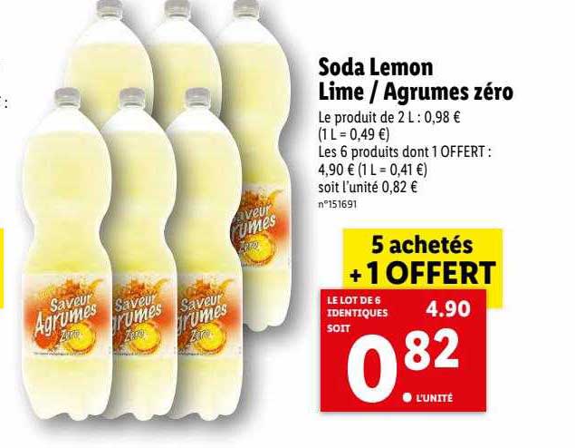 soda lemon lime our agrumes zéro