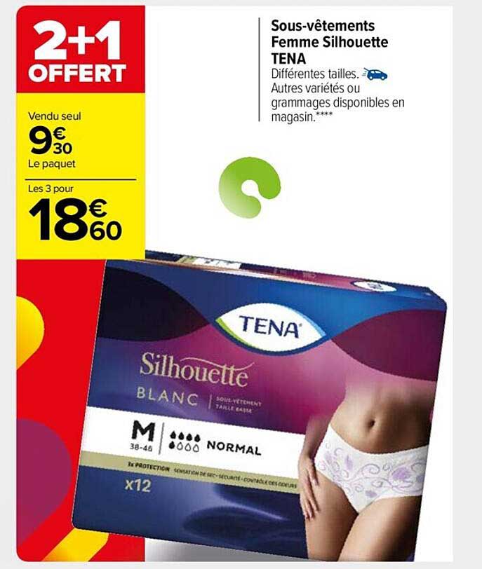 sous-vêtements femme silhouette tena