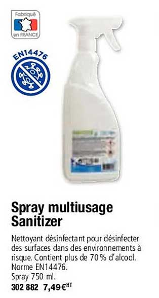 spray multiusage sanitizer