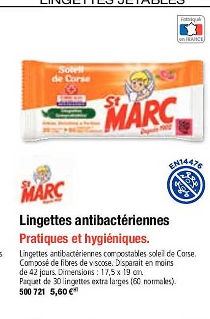 st marc lingettes antibactériennes