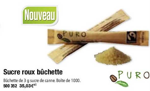 sucre roux bûchette