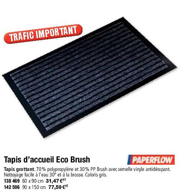 tapis d'accueil eco brush paperflow