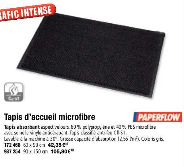 tapis d'accueil microfibre paperflow