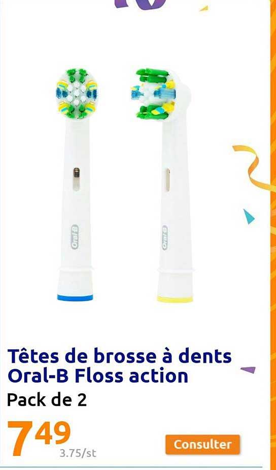 têtes de brosse à dents oral-b floss action