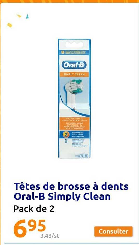 têtes de brosse à dents oral-b simply clean