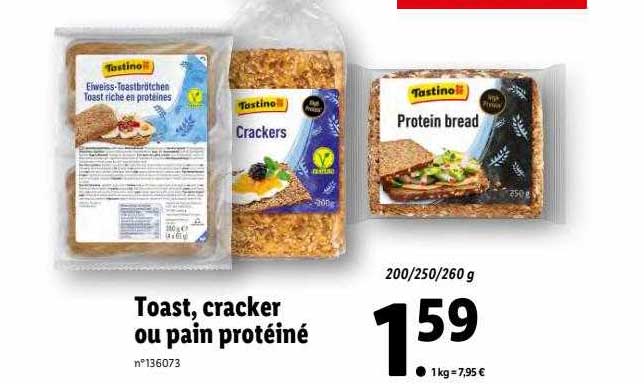 Toast, Cracker Ou Pain Protéiné