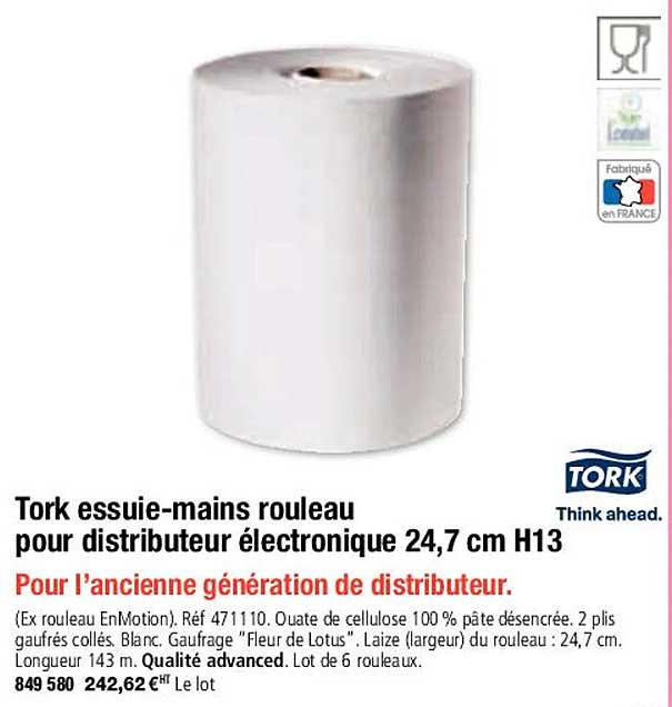 tork essuie-mains rouleau pour distributerur électronique
