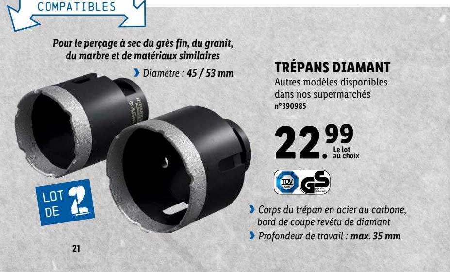 trépans diamant