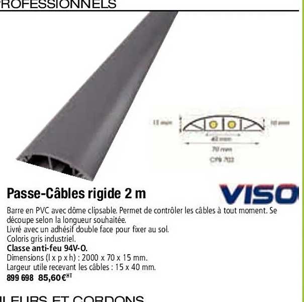 viso passe-câbles rigide 2 m