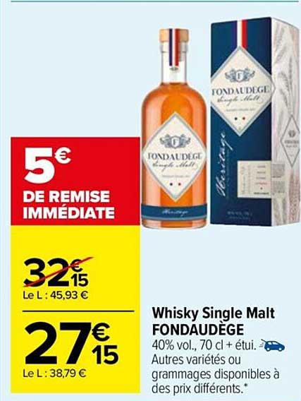 whisky single malt fondaudège