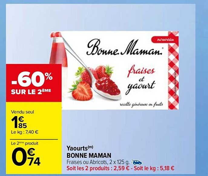 yaourts bonne maman