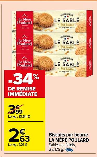 biscuits pur beurre la mère poulard