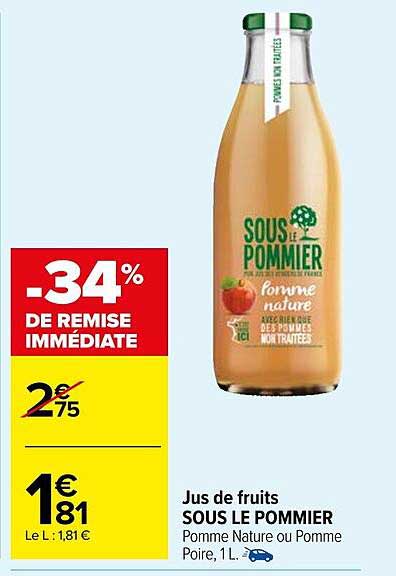 jus de fruits sous le pommier