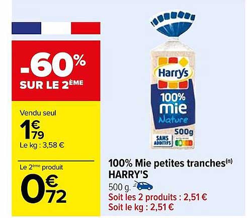 100% mie petites tranches harry'sw
