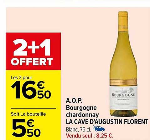 a.o.p. bourgogne chardonnay la cave d'augustin florent