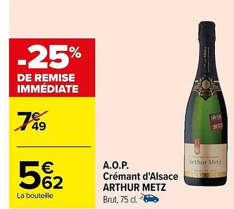 a.o.p. crémant d'alsace arthur metz