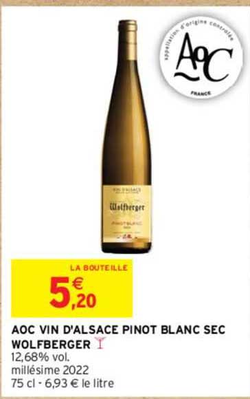 aoc vin d'alsace pinot blanc sec wolfberger