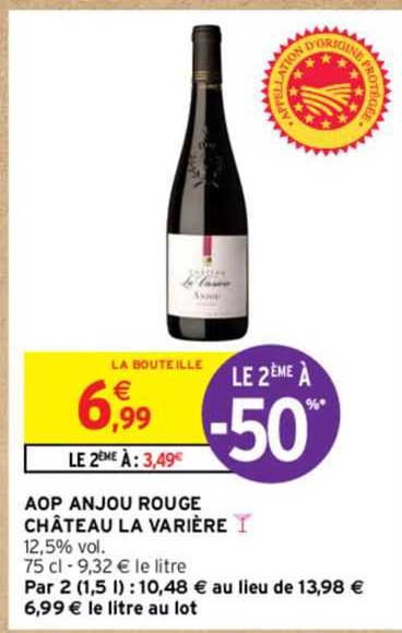 aop anjou rouge château la varière